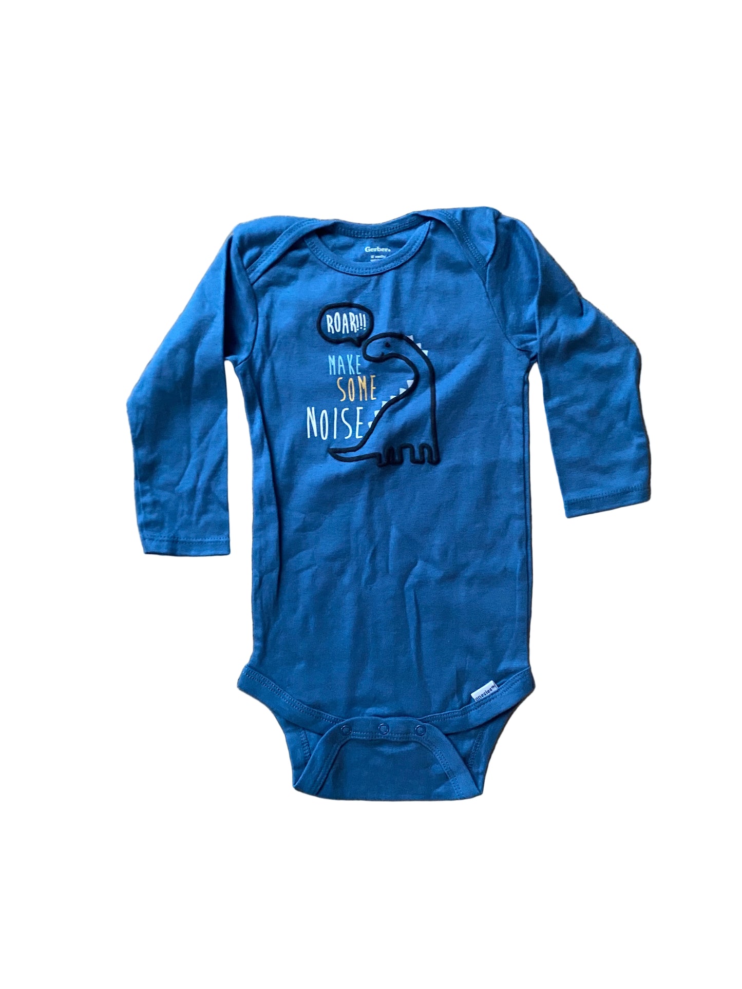 Gerber | Dinosaur Long Sleeve Onesie | 12 months