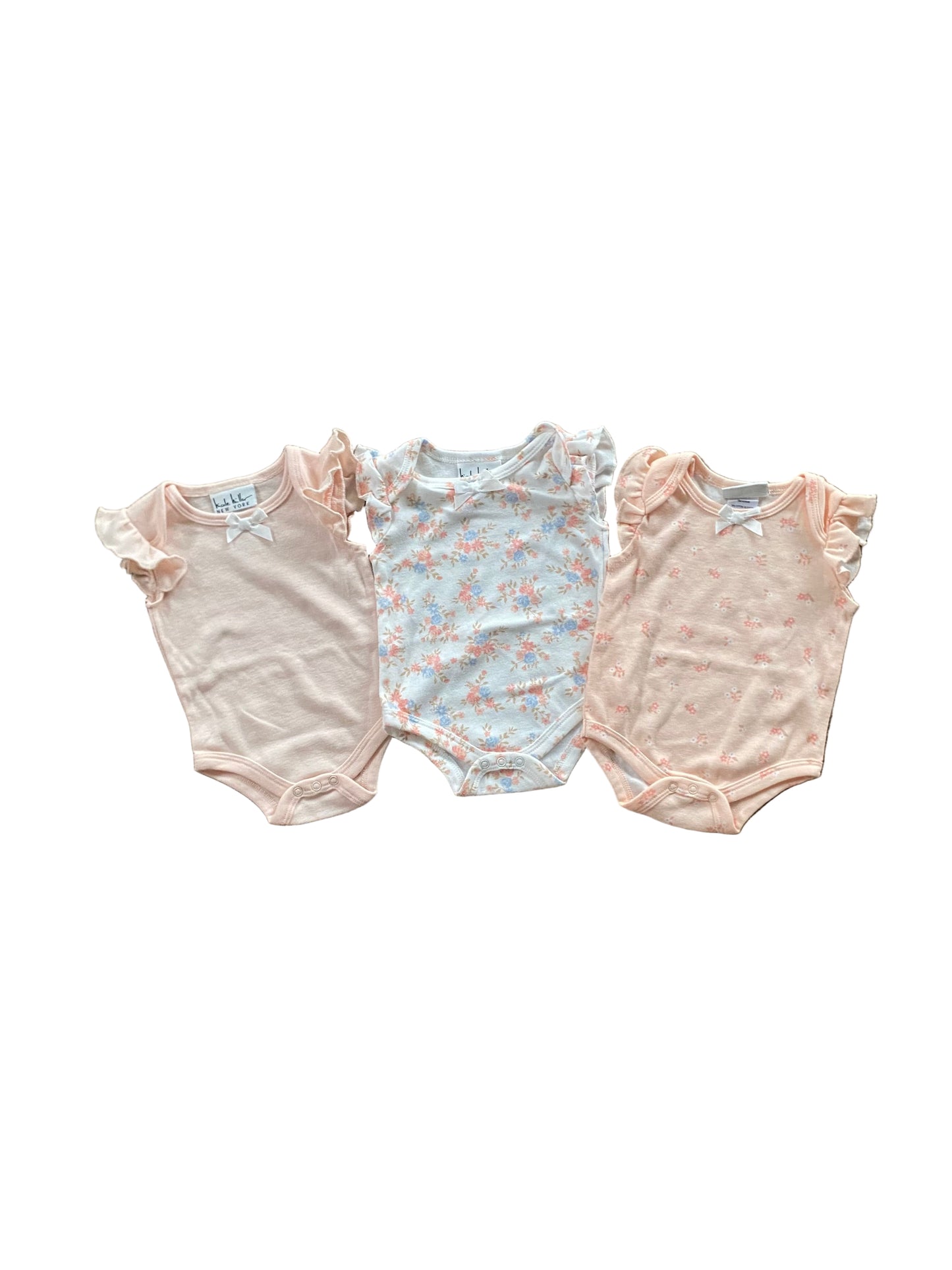 Nicole Miller | Floral Onesie Trio | 0-3