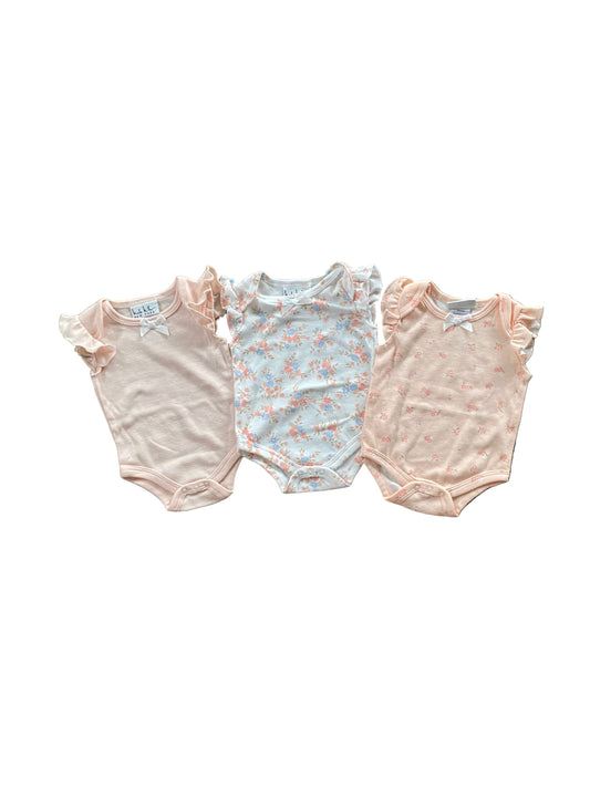 Nicole Miller | Floral Onesie Trio | 0-3