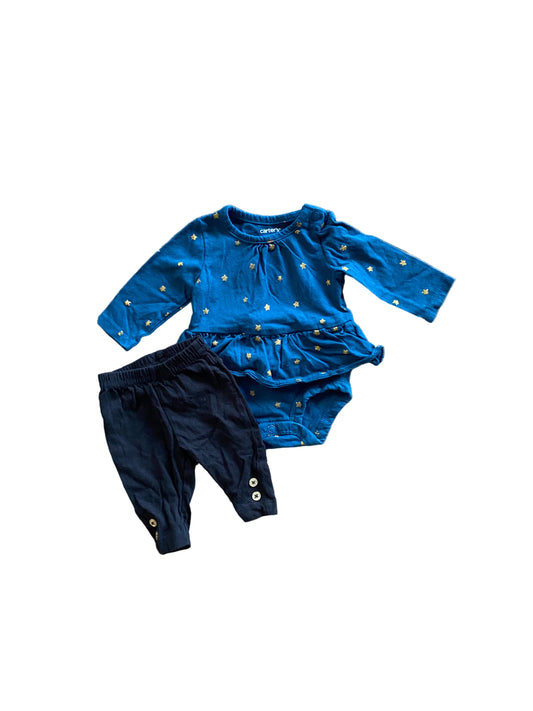 Carter’s | Blue Gold Heart Set | NB