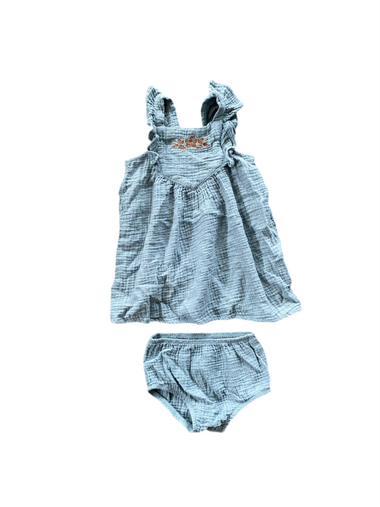 Modern Moments | Muslin Cotton Dress | 12-18 Months