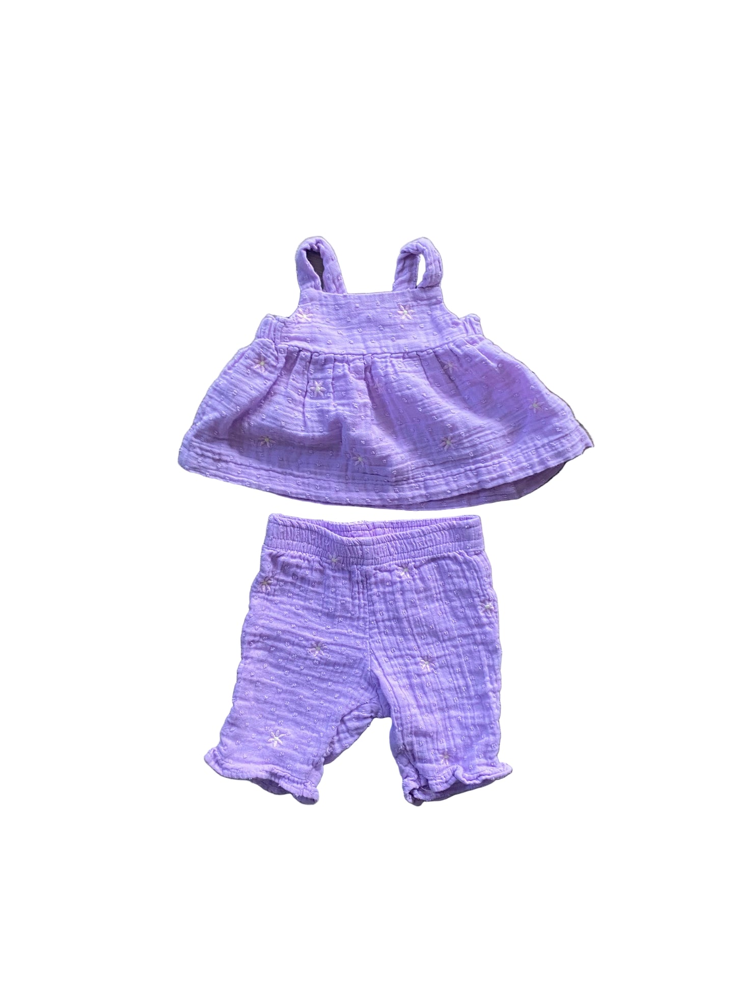 Cat and Jack | Purple Smock Top and Pants | 0-3 months